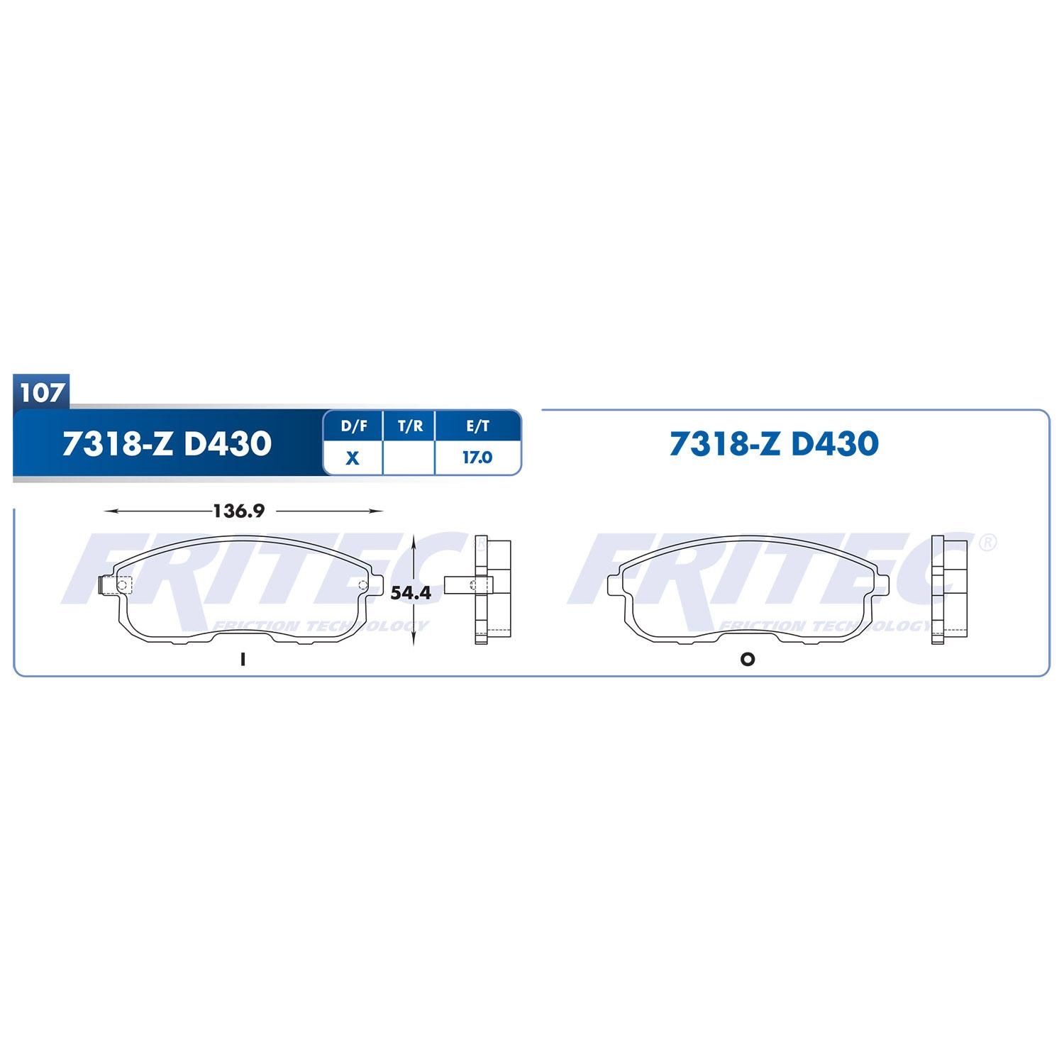 Juego De Balatas Delanteras Ceramicas Fritec Para Sentra I30 Altima