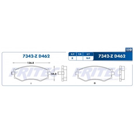 Juego De Balatas Delanteras Semimetalicas Fritec Para Stanza Sx