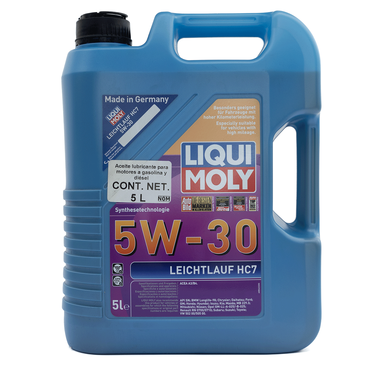 Garrafa de Aceite Liqui Moly Multigrado Sintético 5W 30 Leichtlauf HC7