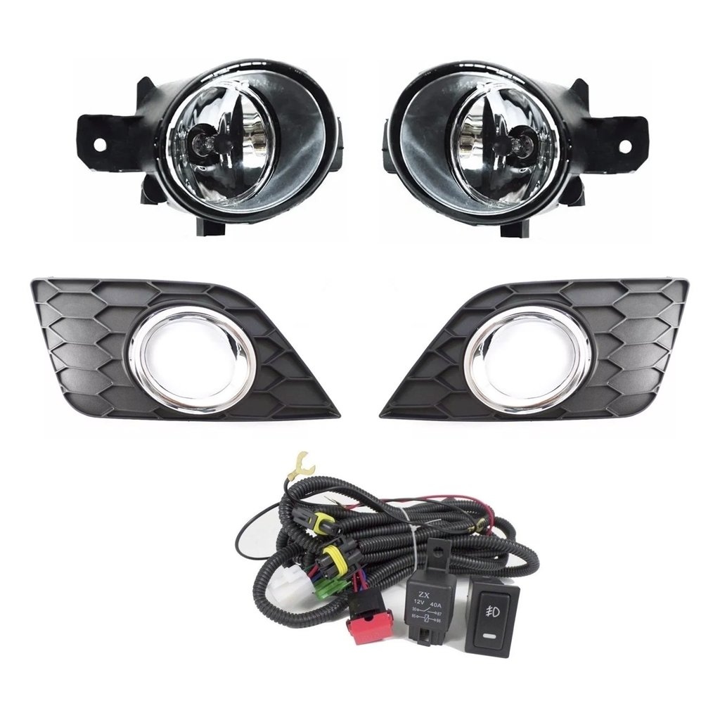 Kit De Faros Buscadores Con Rejillas De Bisel Cromado Y Arn S