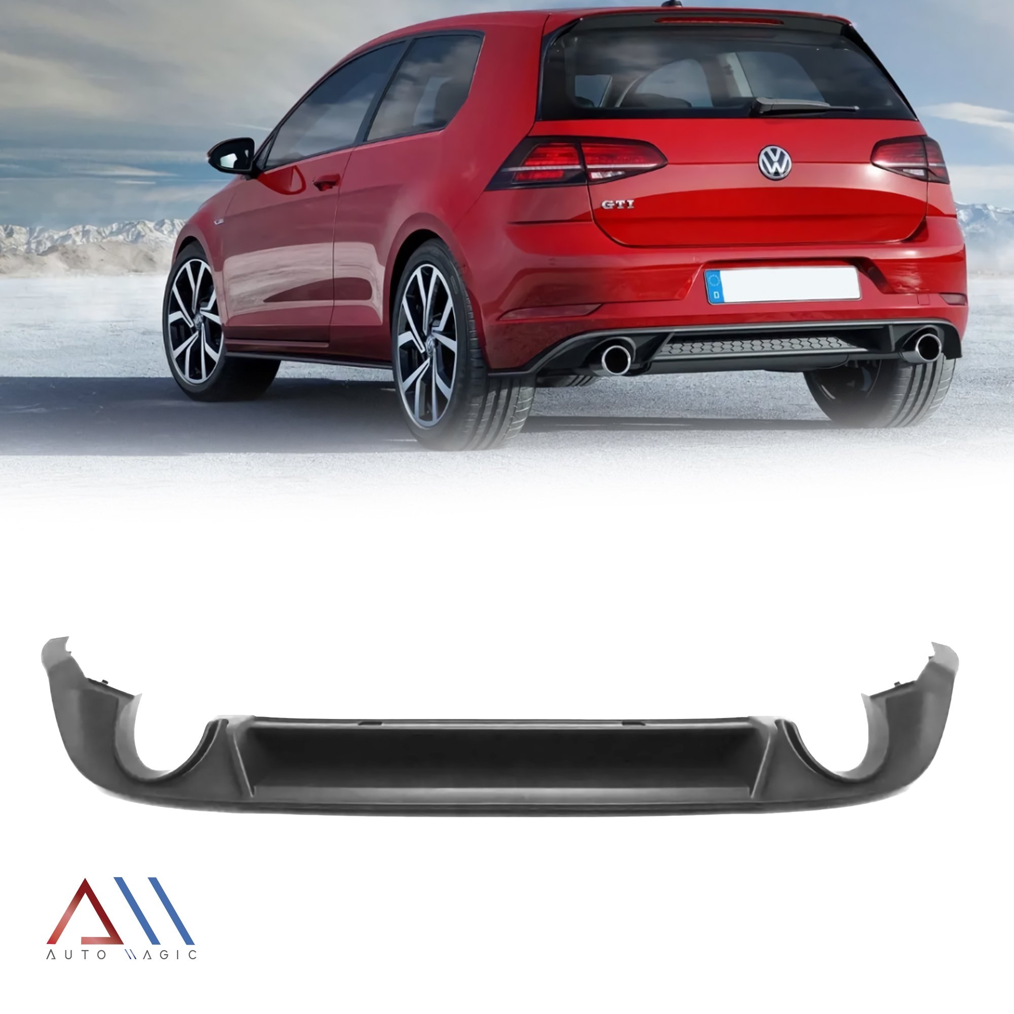 Spoiler De Facia Trasera Con Doble Escape Parar Golf 7 5 GTI