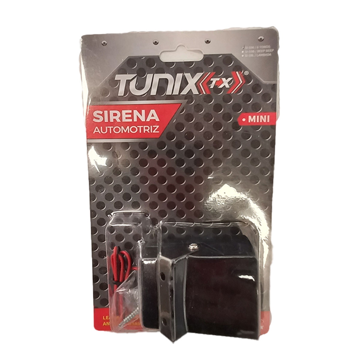 Sirena Mini Indicadora De Reversa Con 6 Tonos Tunix