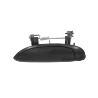 Manija Negra Exterior Izquierda de Puerta Delantera o Trasera Negra Porosa Hushan para Platina, Clio, Aprio