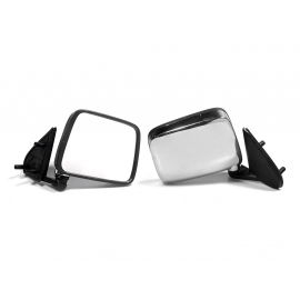 Espejo Lateral Derecho con Carcasa Cromada, Base Metálica y Ajuste Manual Isaka para D21, NP300