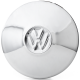 Tapón Cromado de Rin de 4 Birlos con Logo de VW Chico en Relieve para VW Sedan, Safari, Combi, Brasilia