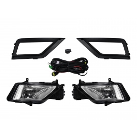 Kit de Faros Auxiliares con Cables y Rejillas Negras Con Focos DLAA para Gol, Saveiro