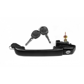 Manija Exterior de Puerta Delantera sin Lado Lisa Negra con Cilindro Hushan para Golf A3, Jetta A3