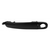 Manija Exterior de Puerta Delantera Izquierda Lisa Negra con Hoyo de Llave Hushan para Jetta A4, Clásico, Golf A4, A5, A6
