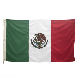 Bandera Mexicana con Ganchos para Exteriores 
