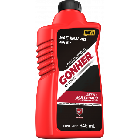 Aceite de 946 ml GT Turbo 15W-40 Gonher