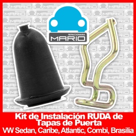 Kit de 50 Gomas y 50 Grapas de Alambre de Tapa de Puerta Recal para Vw Sedan, Combi, Atlantic, Caribe, Brasilia
