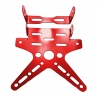 Porta Placa Rojo Metalico Tunix para Motocicleta