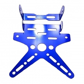 Porta Placa Azul Metalico Tunix para Motocicleta