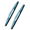 Par de Plumas Limpiaparabrisas Cromada Azul Dobles delgadas de 18” Tunix