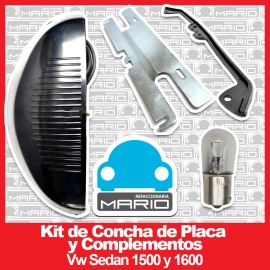 Kit de Concha de Placa y Complementos para Vw Sedan 1500 y 1600
