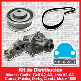 Kit de Distribución para Atlantic, Caribe, Golf A2, A3, Jetta A2, A3, Corsar, Pointer, Derby, Combi Motor 1800