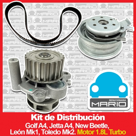 Kit de Distribución para Golf A4, Jetta A4, New Beetle, León Mk1, Toledo Mk2 Motor 1.8L Turbo