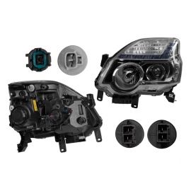 Faro Principal Izquierdo con Lupa y Tira de Luz Azul Depo para X-Trail