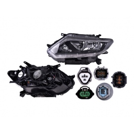 Faro Principal Izquierdo con Fondo Negro y Luz LED Depo para X-Trail