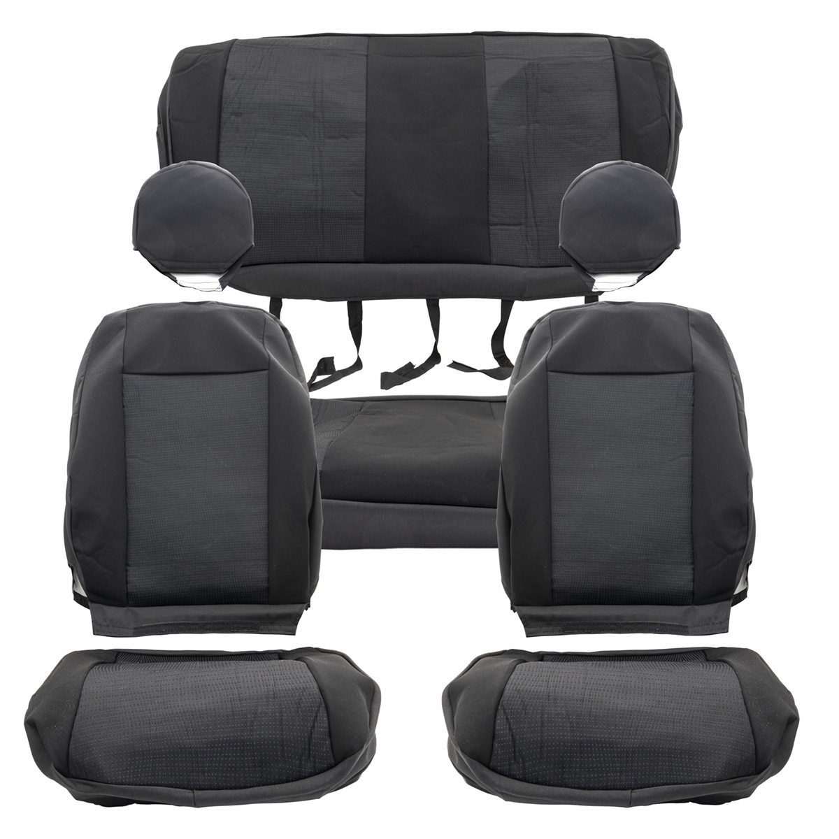 Set: alfombrillas de velour + fundas de asientos hechas a medida para Seat  Leon II Hatchback (2005-2012) – Premium negro