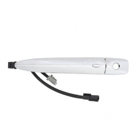 Manija Exterior de Puerta Delantera Izquierda Cromada con Sensor y Hoyo de Llave para Sentra B17, Maxima, Murano