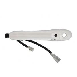 Manija Exterior de Puerta Delantera Izquierda Cromada con Sensor y Hoyo de Llave para March