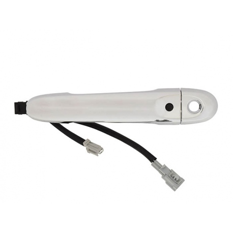 Manija Exterior de Puerta Delantera Izquierda Cromada con Sensor y Hoyo de Llave para March