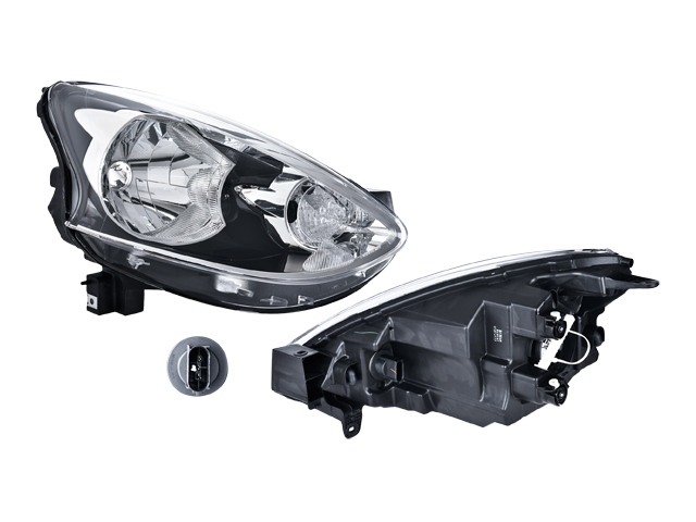 Faro Derecho Para Fiat 500 2012-2018 - Con Bombilla, Halogeno, Lado Pasajero
