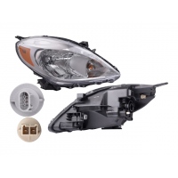 Faro Principal Derecho Cromado con Reflejante Ámbar Depo para Versa USA