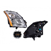 Faro Principal Derecho Cromado con Reflejante Ámbar Depo para Sentra B16