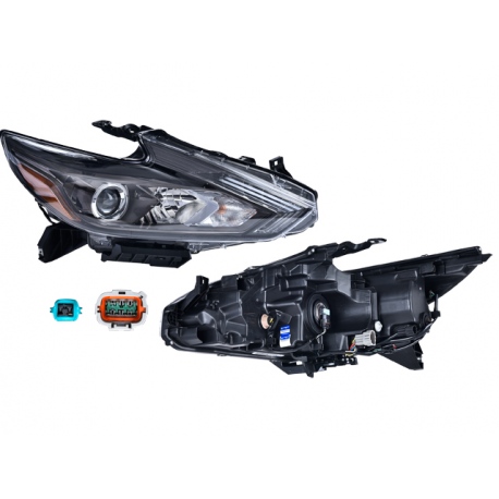 Faro Principal Derecho con Lupa, Luz LED y Foco de Halógeno DEPO para Altima L33