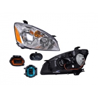 Faro Principal Derecho con Fondo Cromado, Cuarto Ámbar y Doble As de Luz Depo para Altima L31