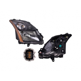 Faro Principal Derecho con Marco Interior Negro y Reflejante Ámbar Depo para Sentra B16