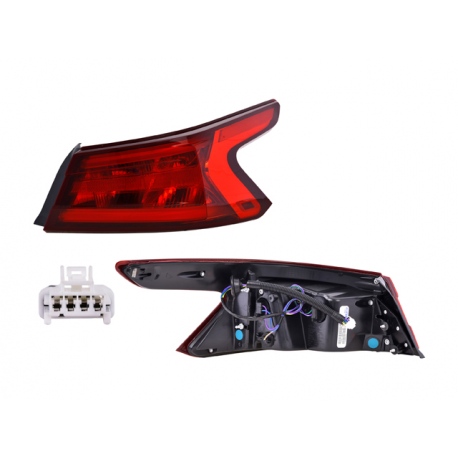 Calavera Exterior Derecha con Arnés y Luz LED DEPO para Maxima