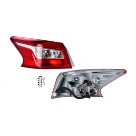 Calavera Exterior Izquierda con Luz LED y Arnés DEPO para Sentra B17
