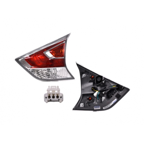 Calavera Interior Derecha con Marco Cromado y Arnés DEPO para X-Trail