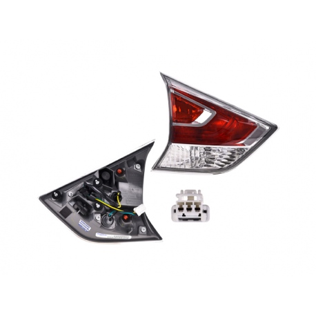 Calavera Interior Izquierda con Marco Cromado y Arnés DEPO para X-Trail