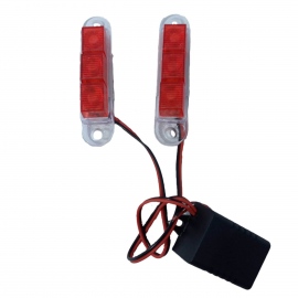 Par de Luces LED Rojos con Función de Estrobo Tunix
