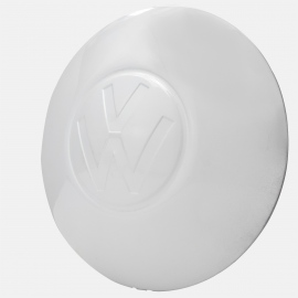 Tapón Blanco de Bola con Logo de VW Grande de Rin de 5 Birlos para VW Sedán 1200, 1500, Safari, Combi 1500