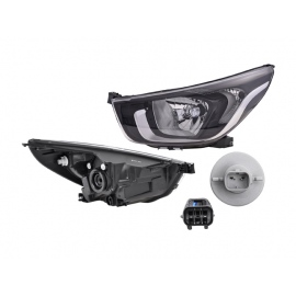 Faro Principal Izquierdo con Marco Negro y Portafocos DEPO para Beat