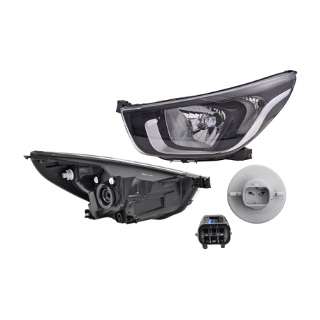 Faro Principal Izquierdo con Marco Negro y Portafocos DEPO para Beat