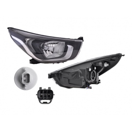 Faro Principal Derecho con Marco Negro y Portafocos DEPO para Beat