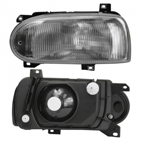 Faro Principal Izquierdo con Vidrio Rayado y Base Diforza para Golf A3