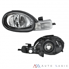 Faro Principal Derecho con Marco Negro Eagle Eyes para Neón