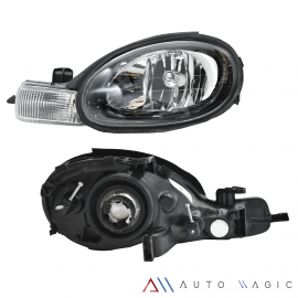 Faro Principal Izquierdo con Marco Negro Eagle Eyes para Neón