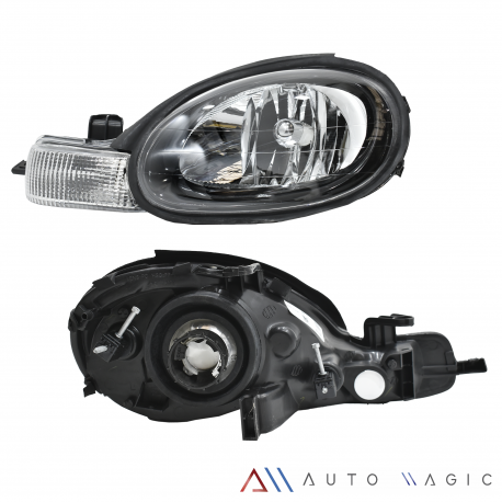 Faro Principal Izquierdo con Marco Negro Eagle Eyes para Neón