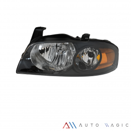 Faro Principal Izquierdo Cromado con Marco Negro Eagle Eyes para Sentra B15