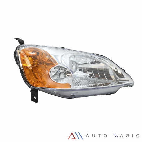 Faro Principal Derecho Cromado con Cuarto Ámbar Eagle Eyes para Civic Sedán