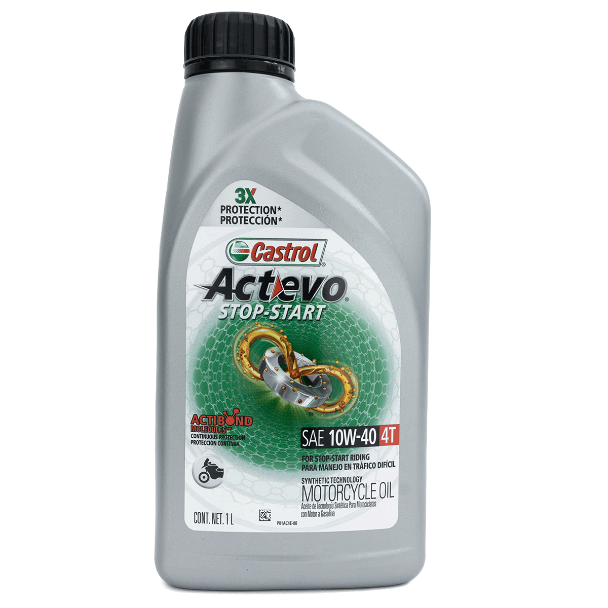 Aceite Actevo Extra 10W-40 de 4 Tiempos Castrol