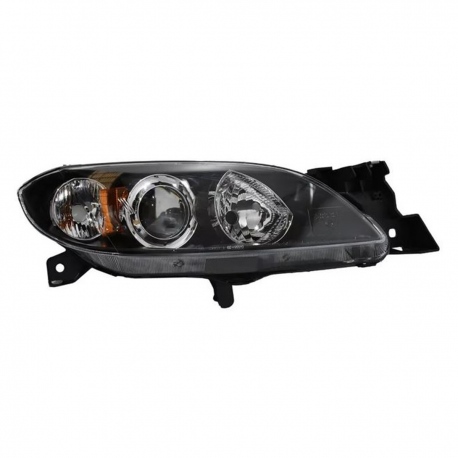 Faro Principal Izquierdo con Fondo Negro y Lupa Eagle Eyes para Mazda 3